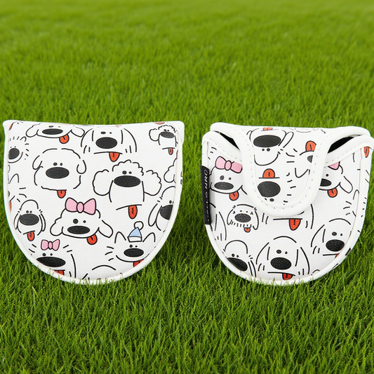 Cute Line Dog Cartoon Golf Putter Club Covers