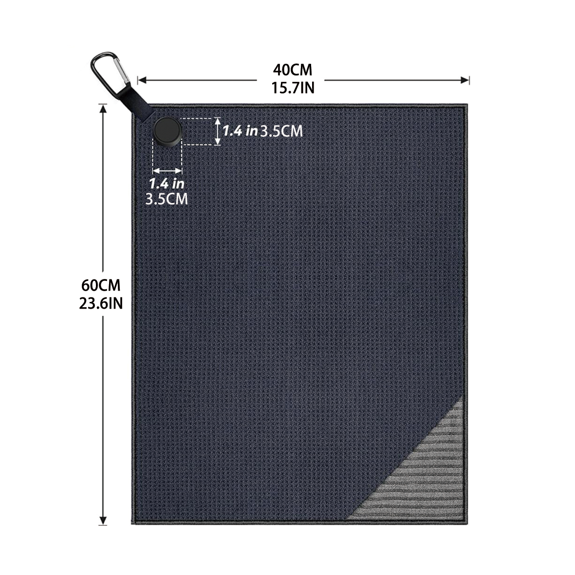 Magnetic Cleaning Golf Towel with Clip