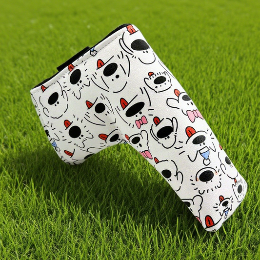 Cute Line Dog Cartoon Golf Putter Club Covers