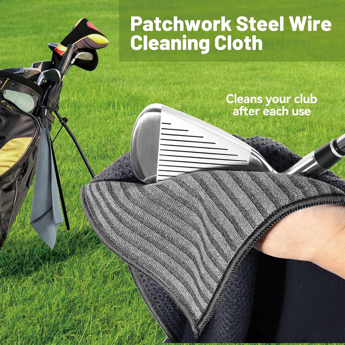 Magnetic Cleaning Golf Towel with Clip