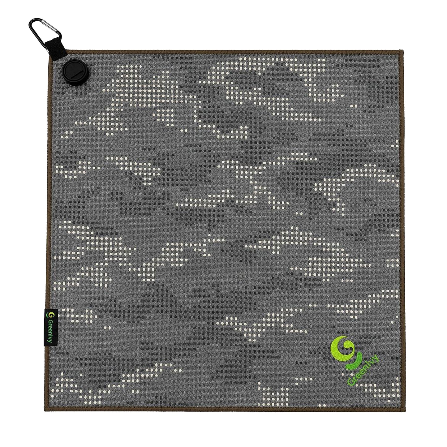 Greenivy Fairway Camo 19-inch magnetic golf towel - front view