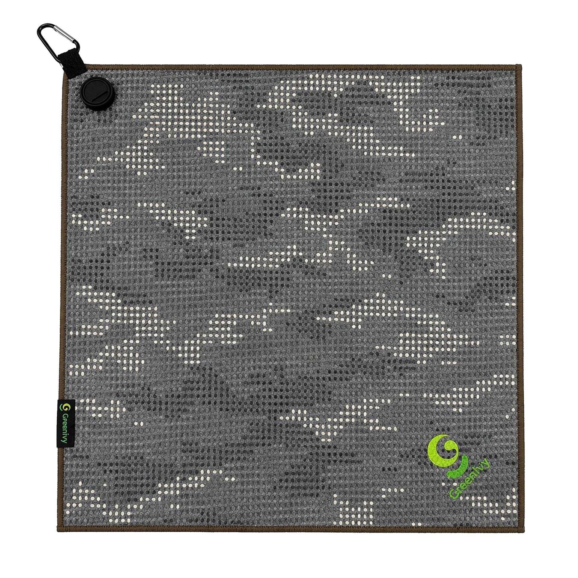 Greenivy Fairway Camo 19-inch magnetic golf towel - front view