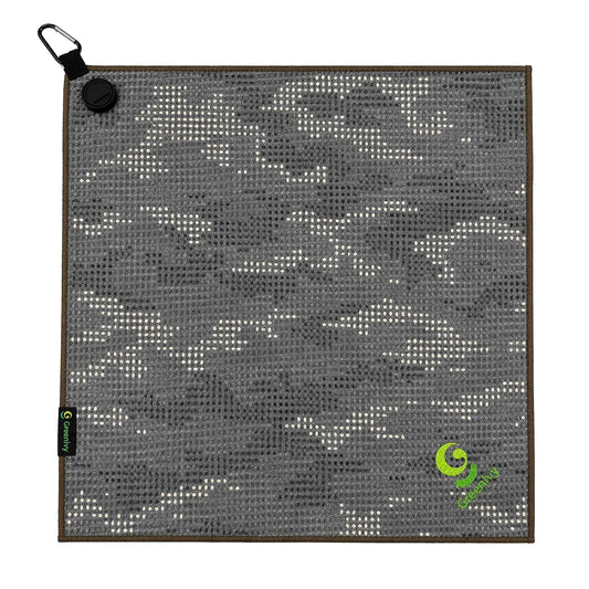 Greenivy Fairway Camo 19-inch magnetic golf towel - front view