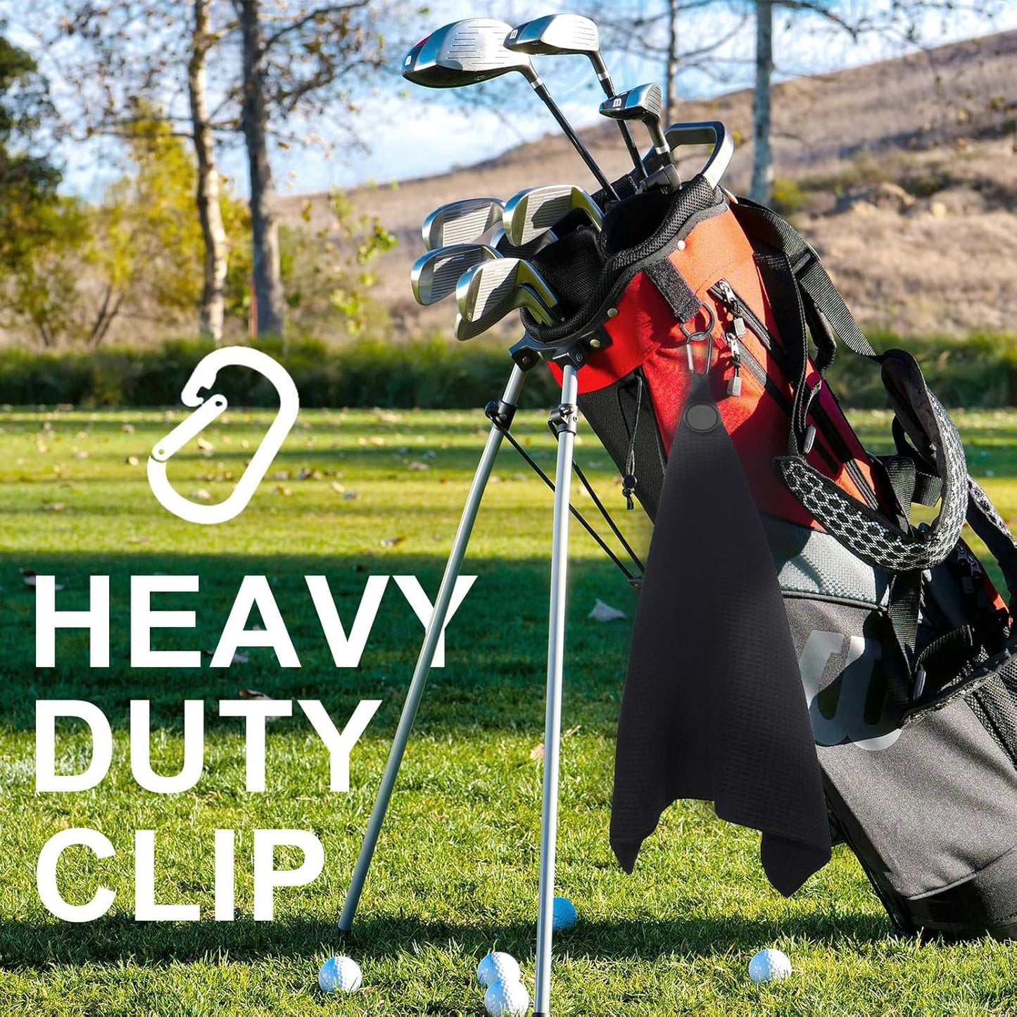 Magnetic Cleaning Golf Towel with Clip