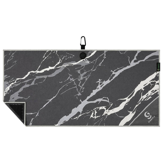 Greenivy Onyx Marble 40-inch caddie magnetic golf towel - front view