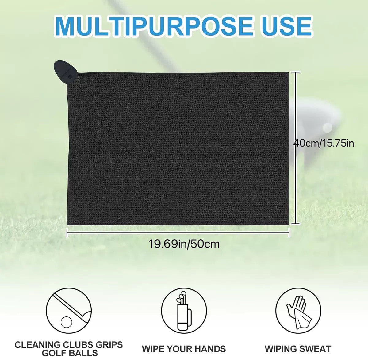 Magnetic Microfiber Waffle Golf Towel