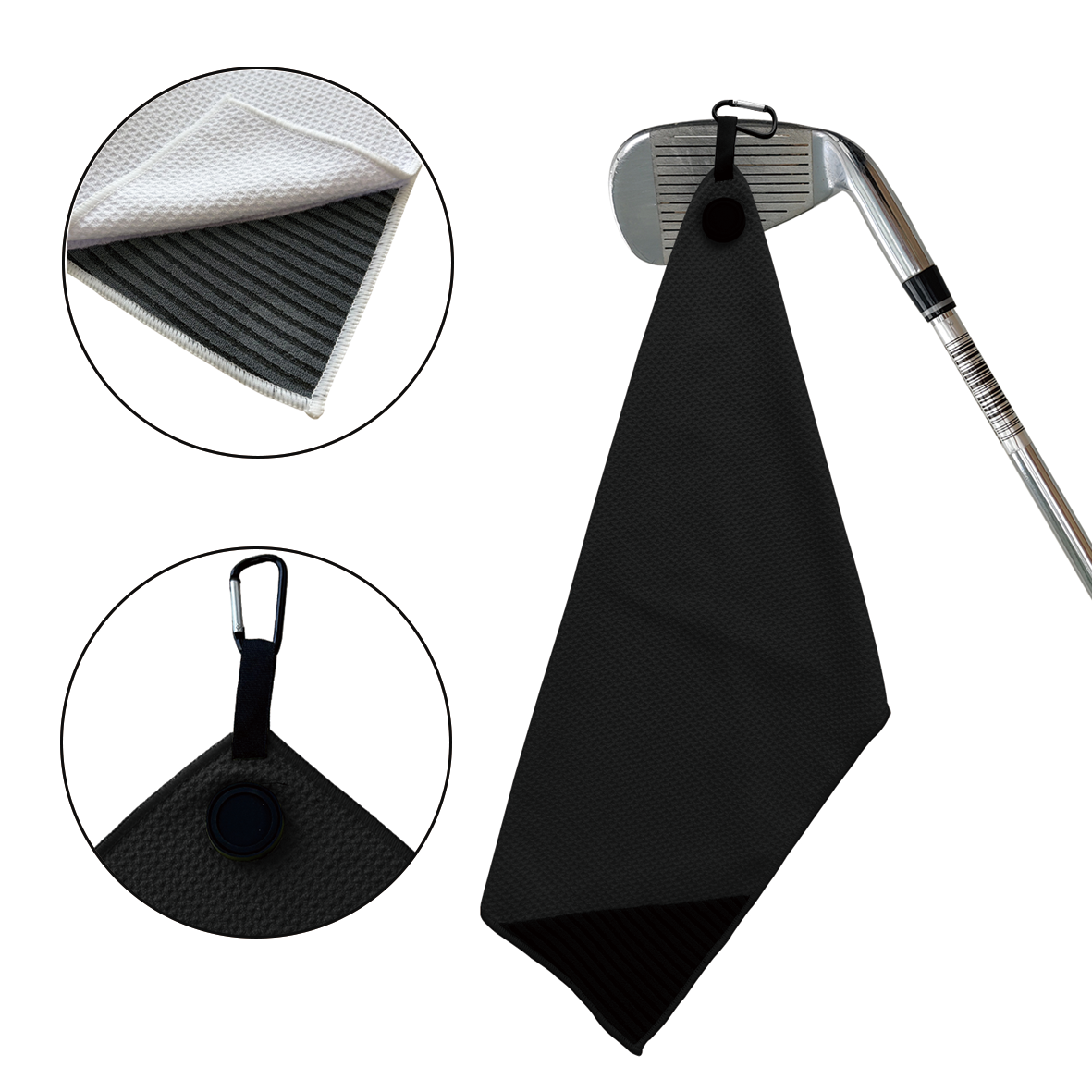 Magnetic Cleaning Golf Towel with Clip